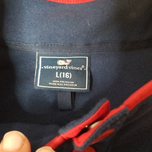 NWOT Boys Vineyard Vines fleece 1/4 snap pullover - Picture 2 of 6